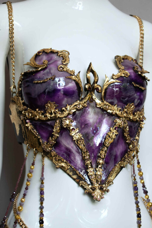 amethyst corset- candy makeup artist