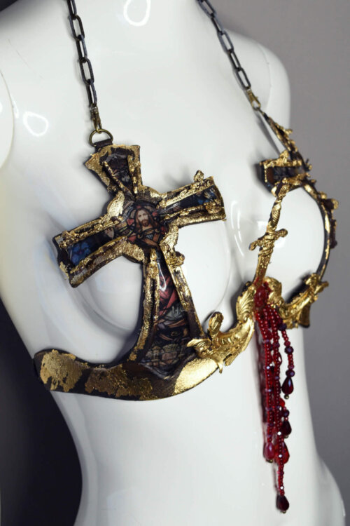 Stained glass bra - candy makeup artist