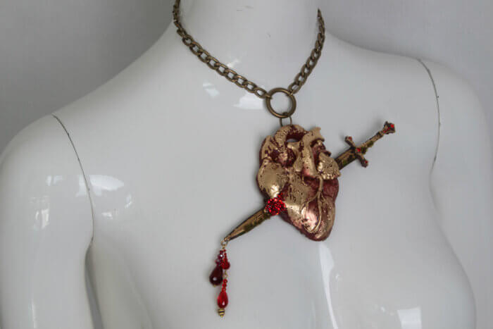 heart necklace - candy makeup artist