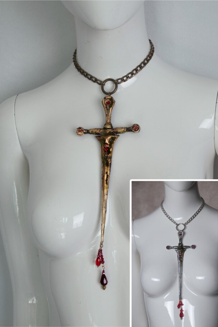 dagger necklace - candy makeup artist