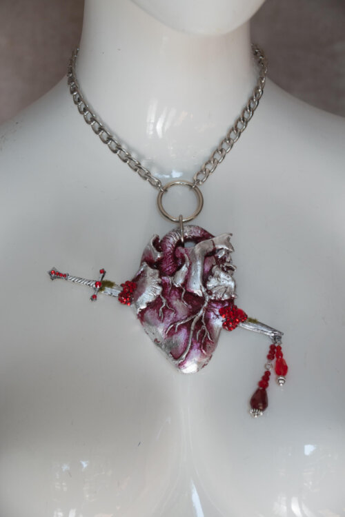 Sacred heart necklace - candy makeup artist
