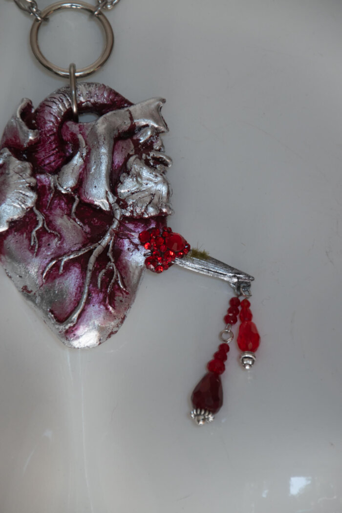 Sacred heart necklace - candy makeup artist