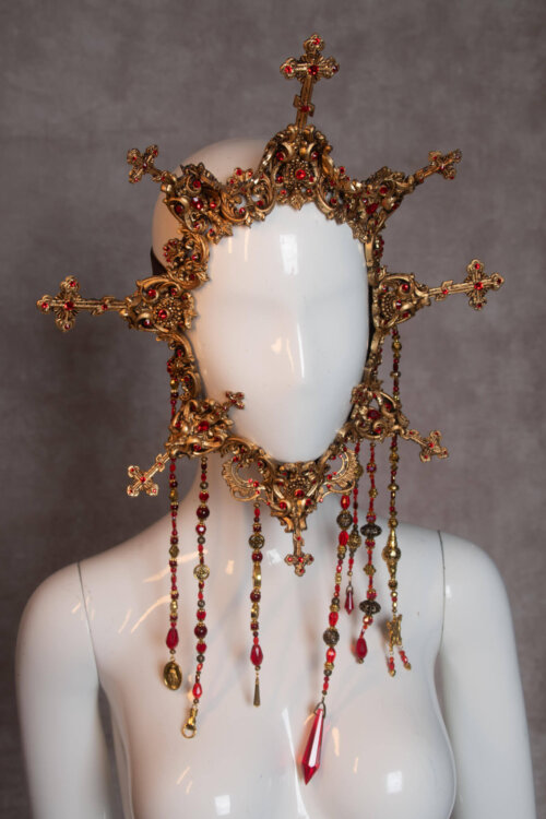 halsey cross frame headpiece - candy makeup artist