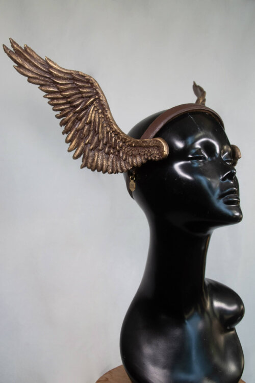 brown gold valkyrie headdress - candy makeup artist