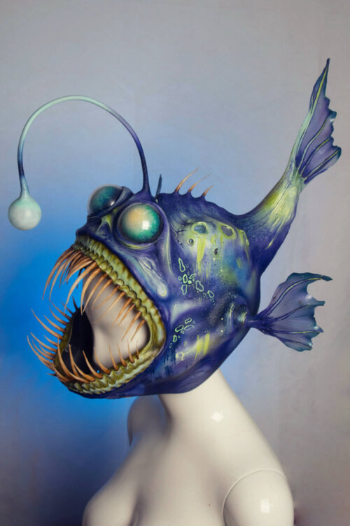 Angler fish headpiece - candy makeup artist