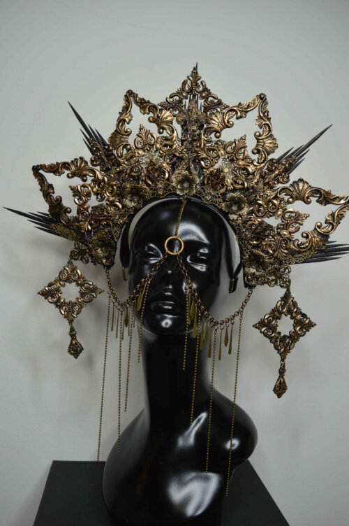 Bronze empress headdress - candy makeup artist