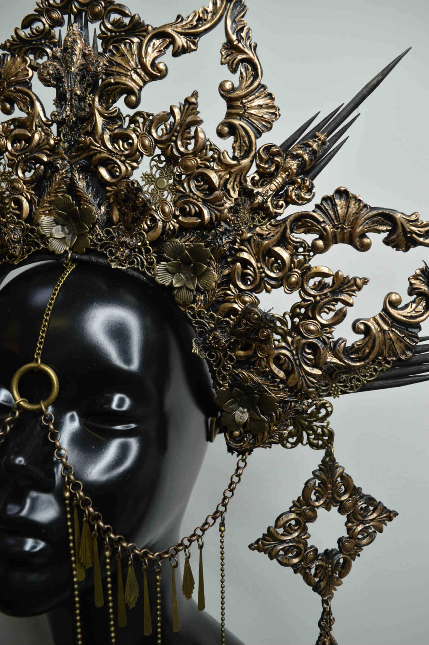 Bronze empress headdress - candy makeup artist