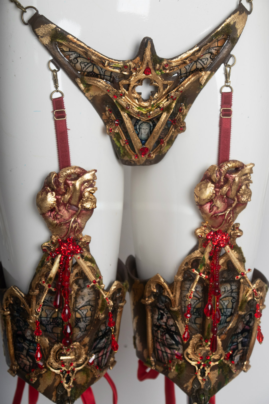 stained glass leg piece set - candy makeup artist